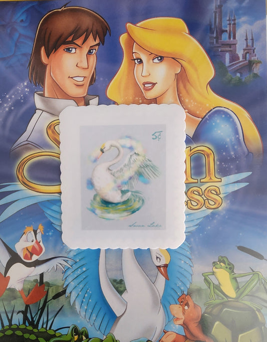 Swan Lake Stamp Sticker