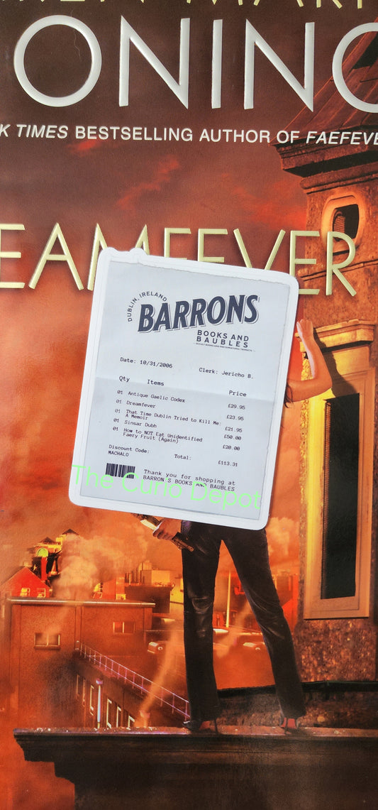 Barrons' B&B Receipt Sticker