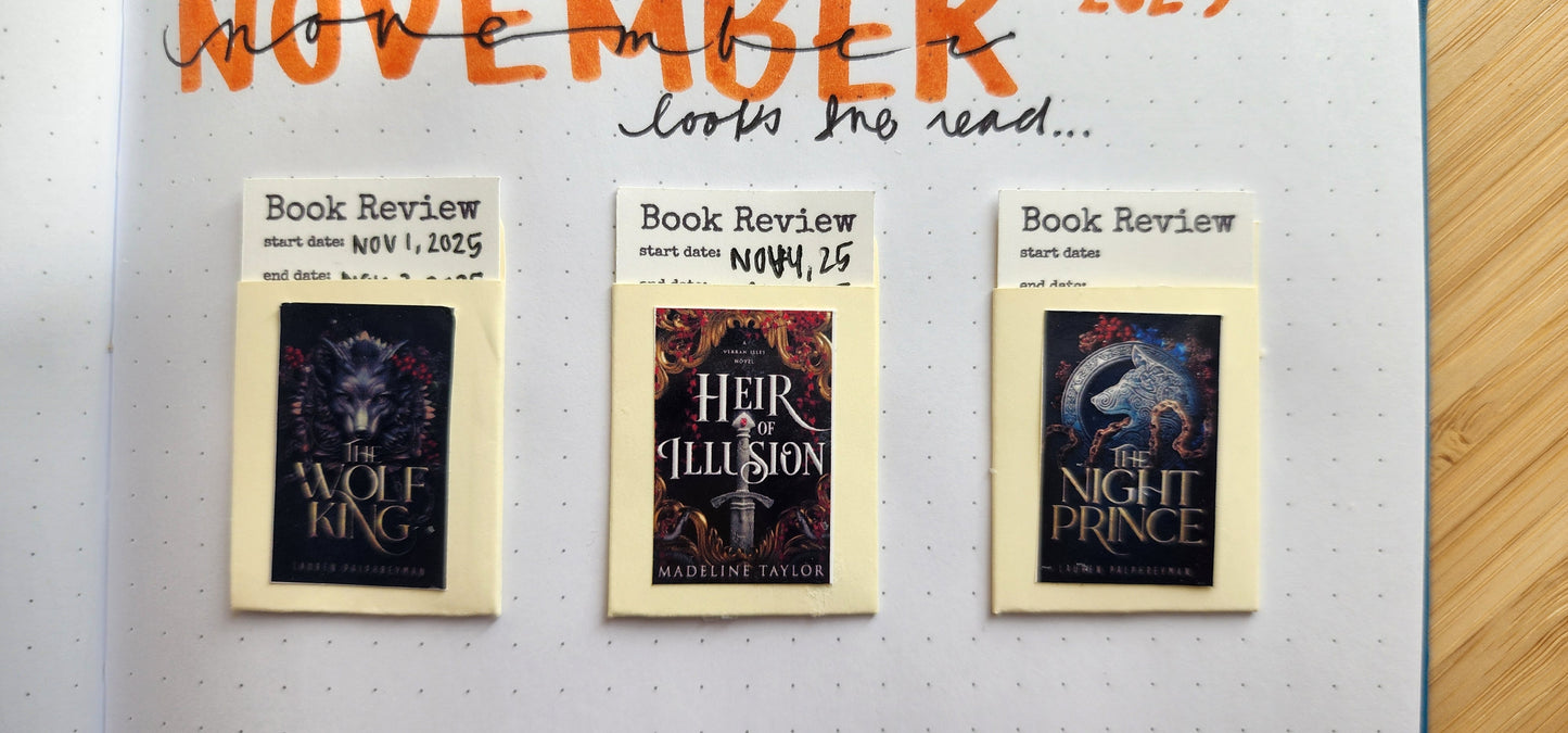 Mini Blank Review Library Card | For Planner Bullet Journal Junk Journal scrapbooking Use