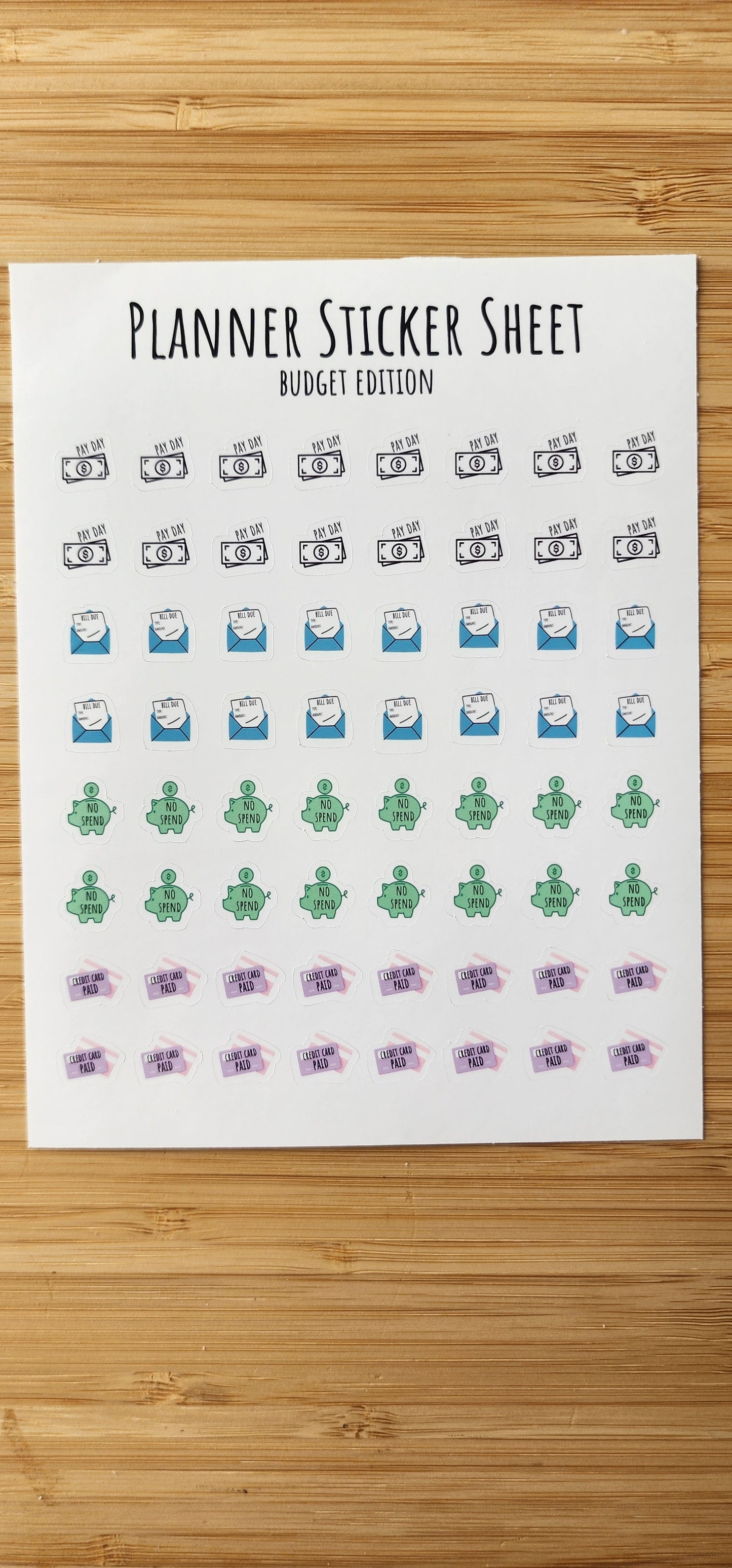 Micro Planner Sticker Sheet  | For Planner Bullet Junk Journal