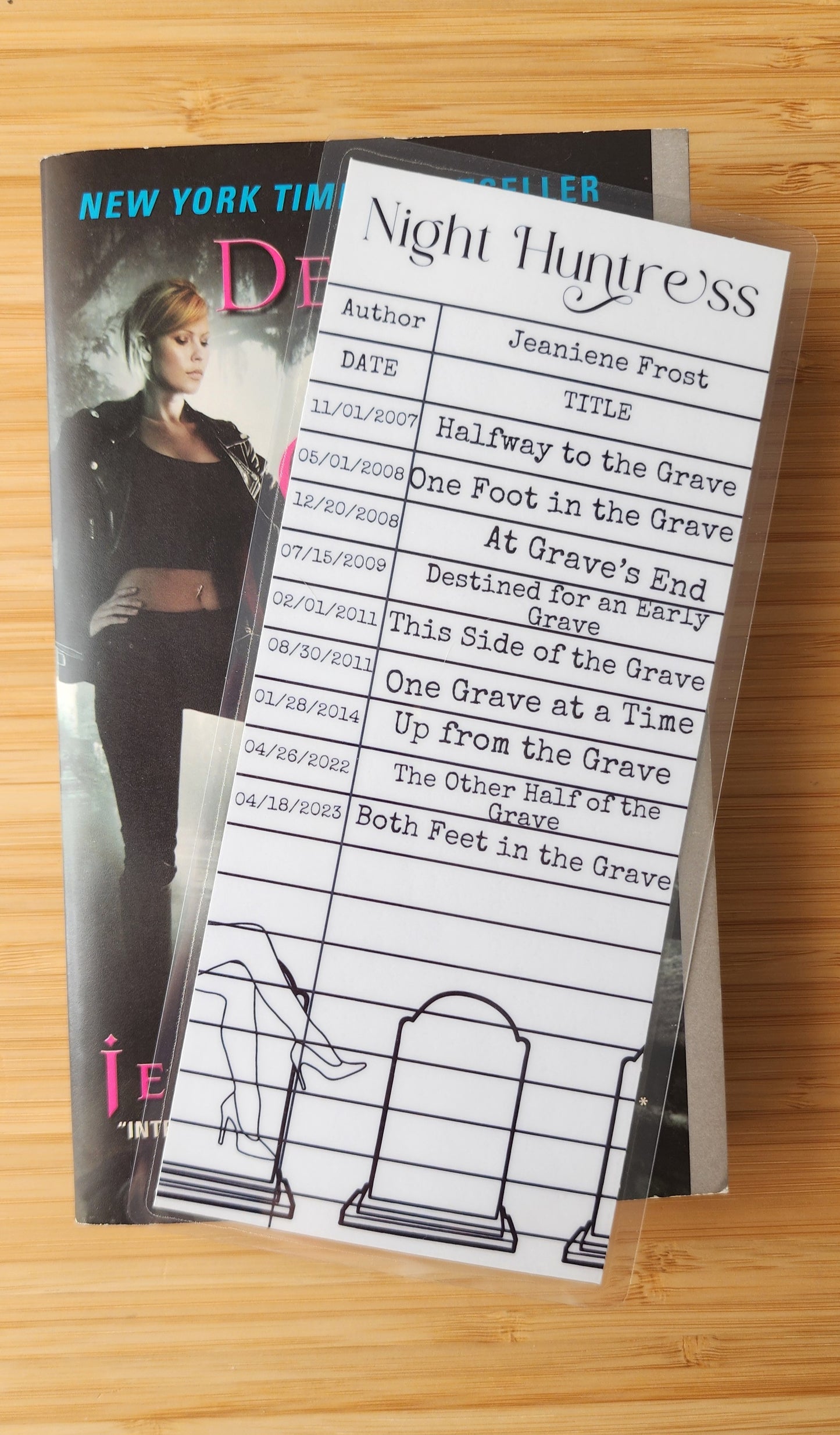 Night Huntress Library Card Inspired Bookmark
