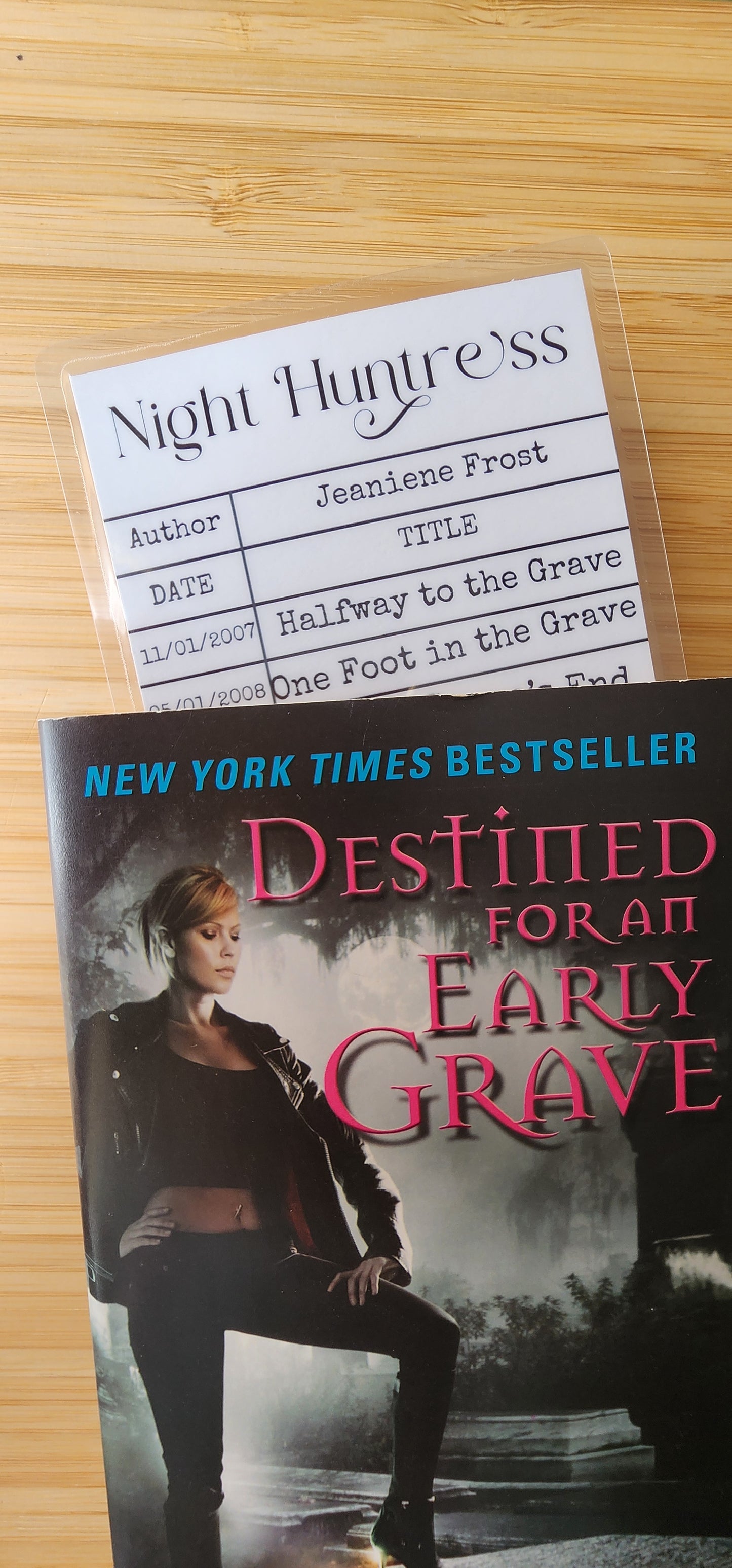 Night Huntress Library Card Inspired Bookmark