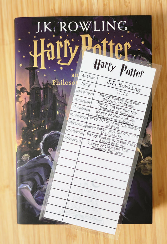 Wizard Library Card Inspired Bookmark