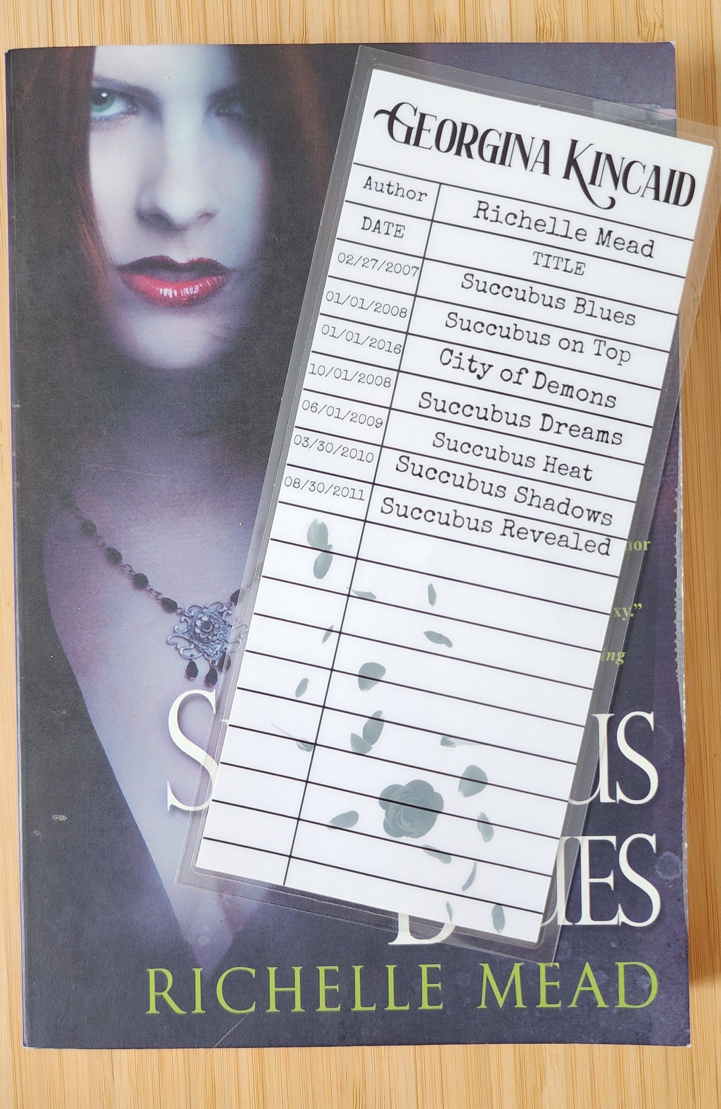 Georgina Kincaid Library Card Inspired Bookmark