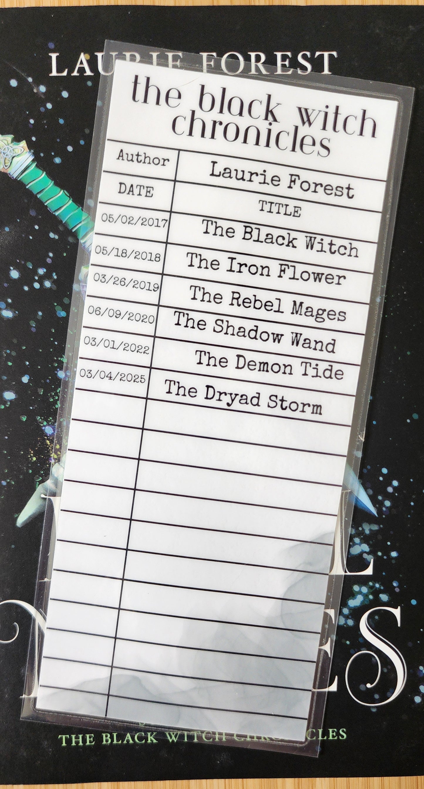Witch Chronicles Library Card Inspired Bookmark