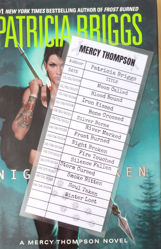 Mercy Library Card Inspired Bookmark