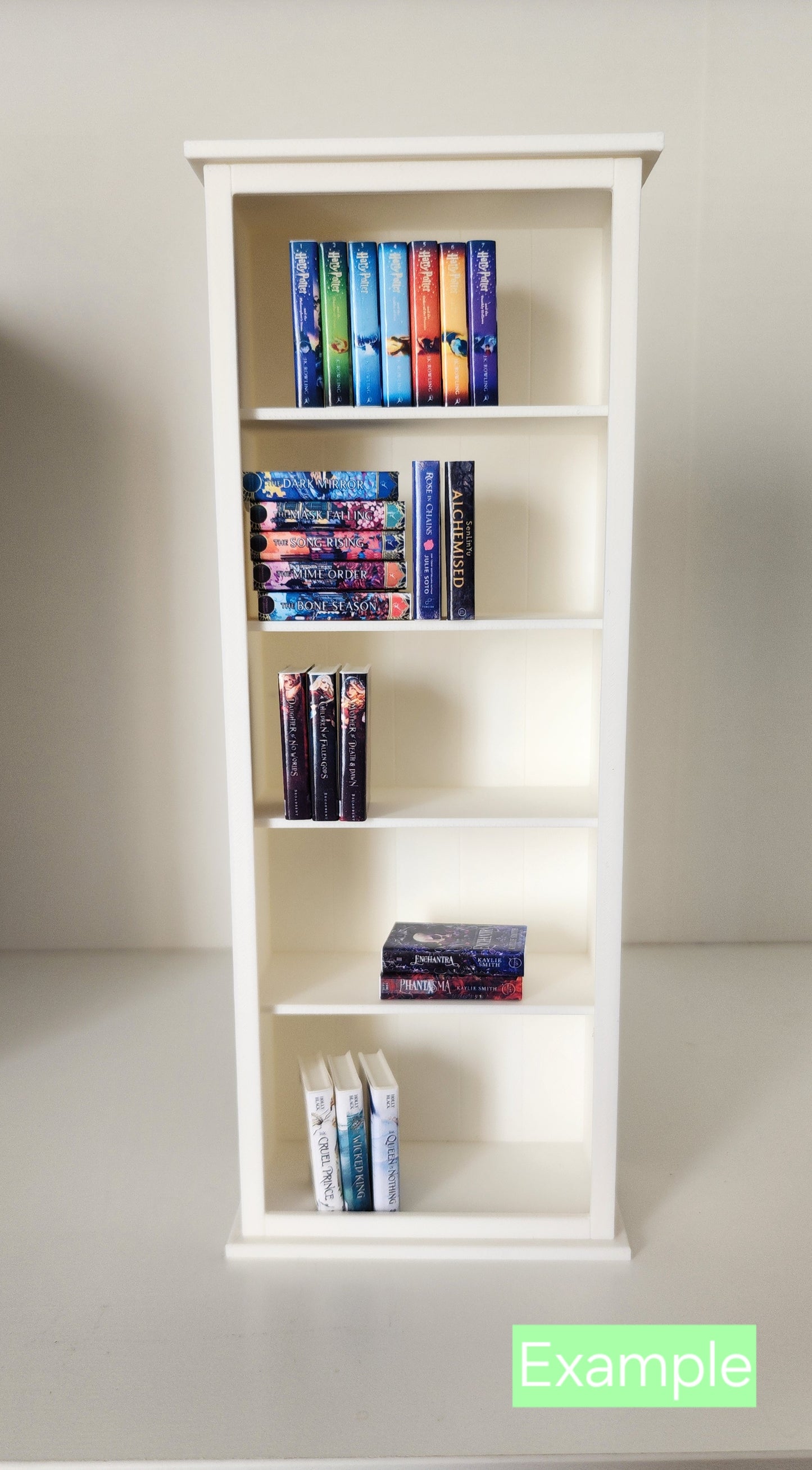 3D Printed Miniature 5-Tier Bookshelf