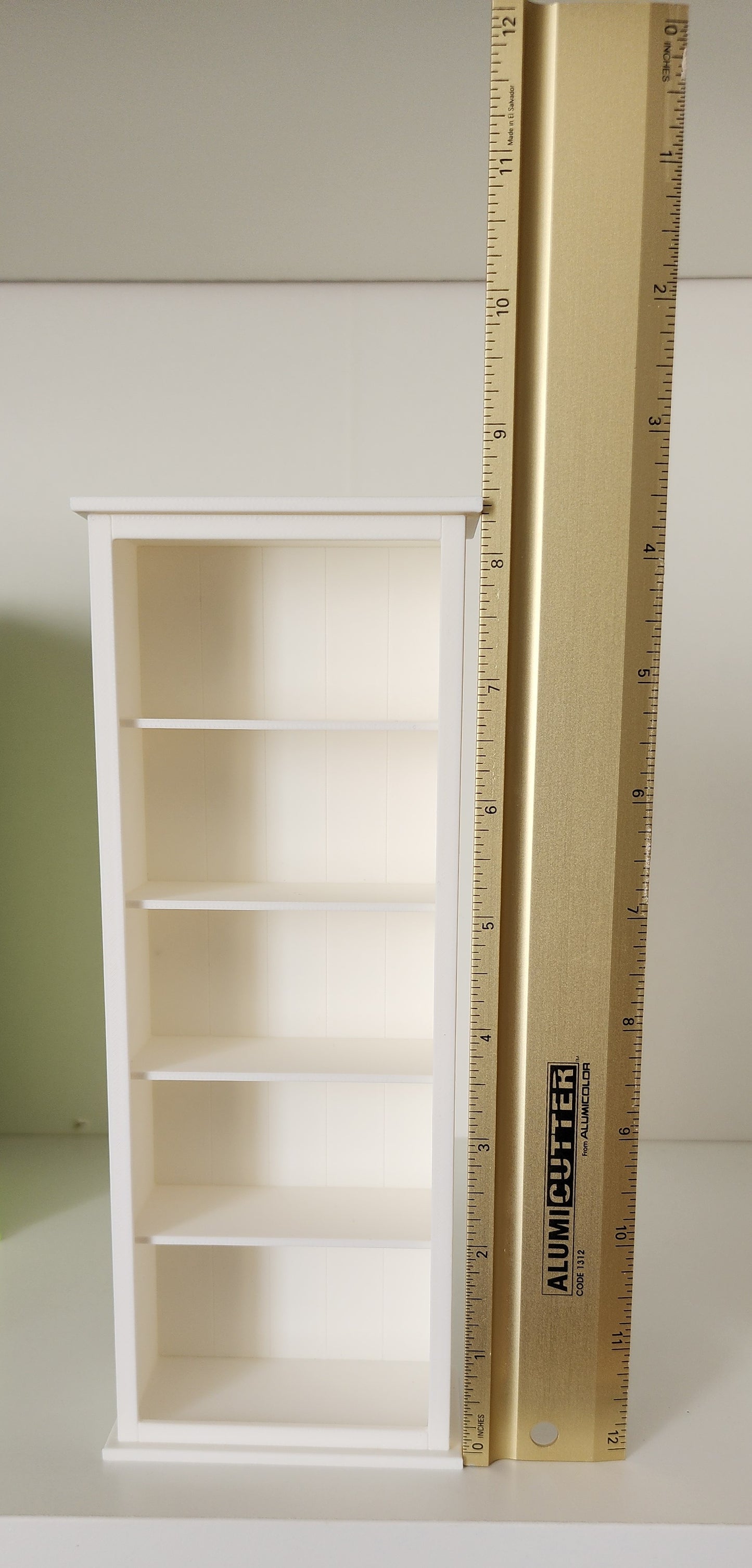 3D Printed Miniature 5-Tier Bookshelf
