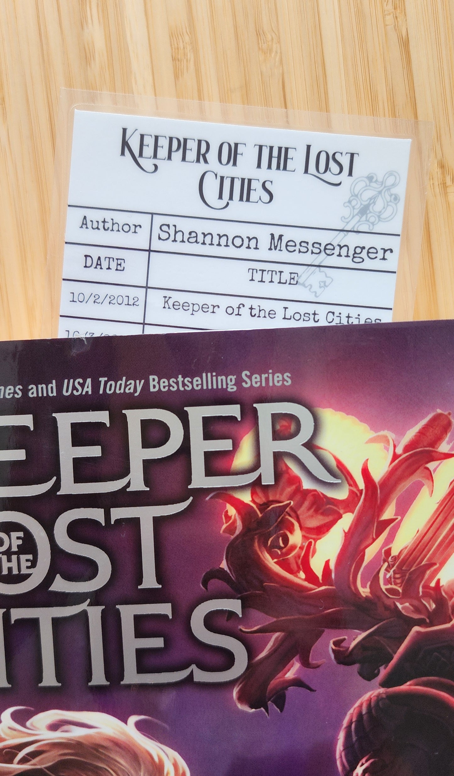Keeper of the Lost Cities Library Card Inspired Bookmark