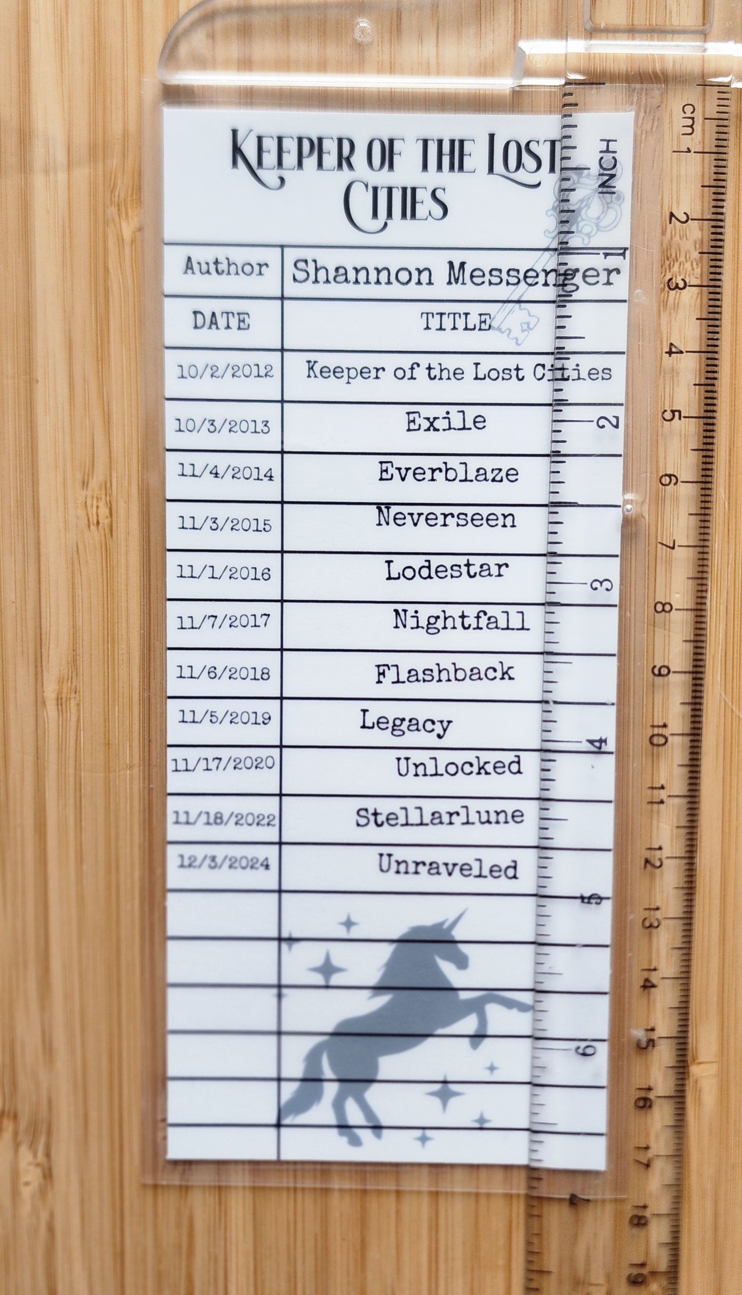 Keeper of the Lost Cities Library Card Inspired Bookmark