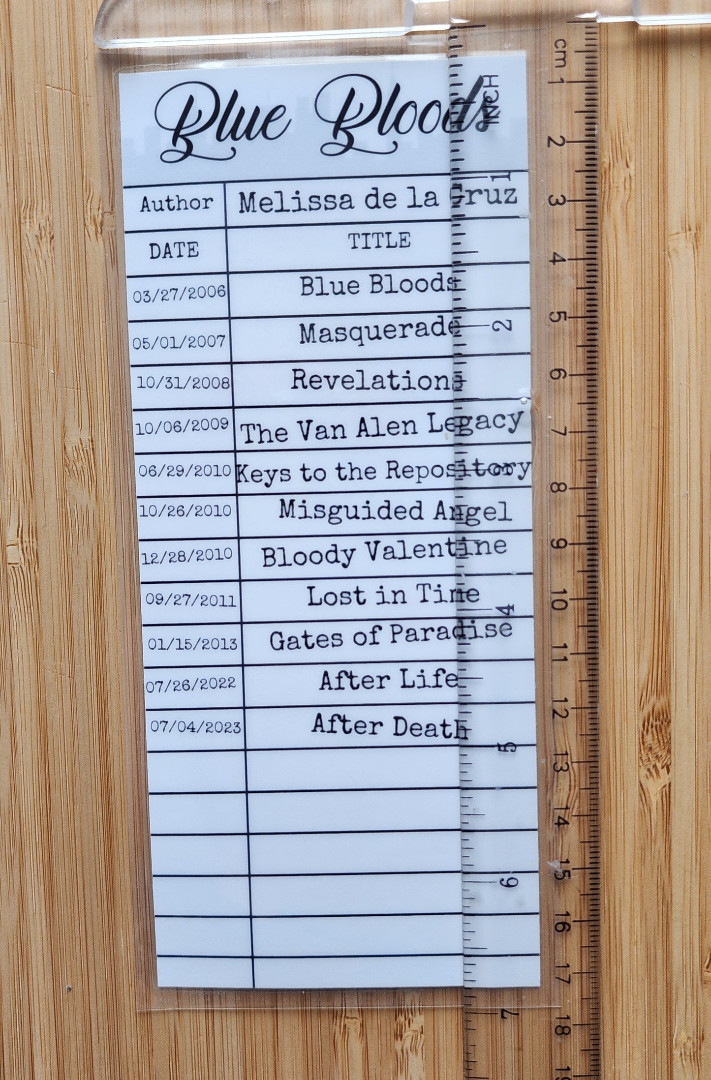 Blue Bloods Library Card Inspired Bookmark