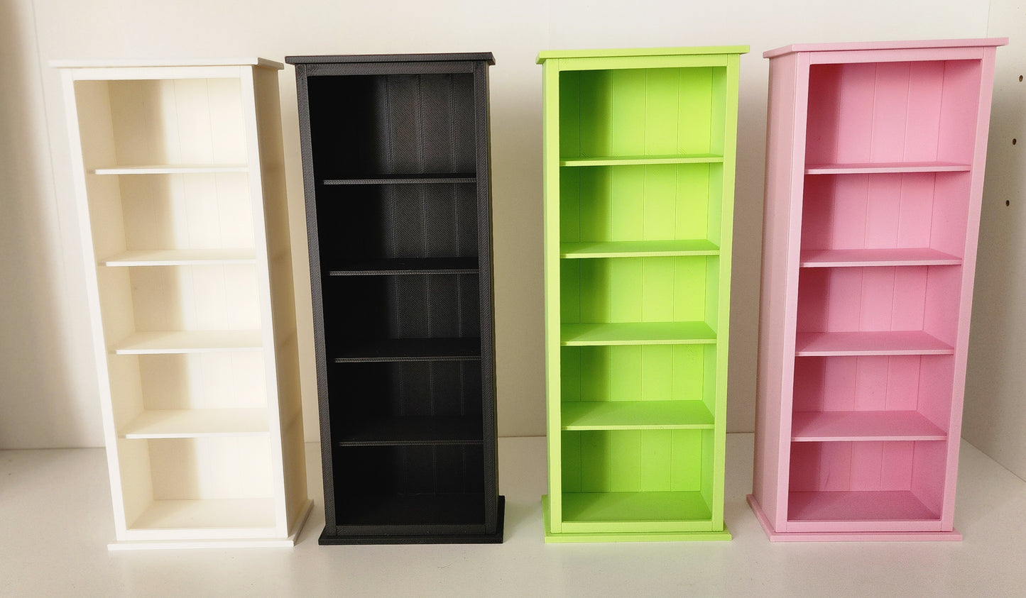 3D Printed Miniature 5-Tier Bookshelf