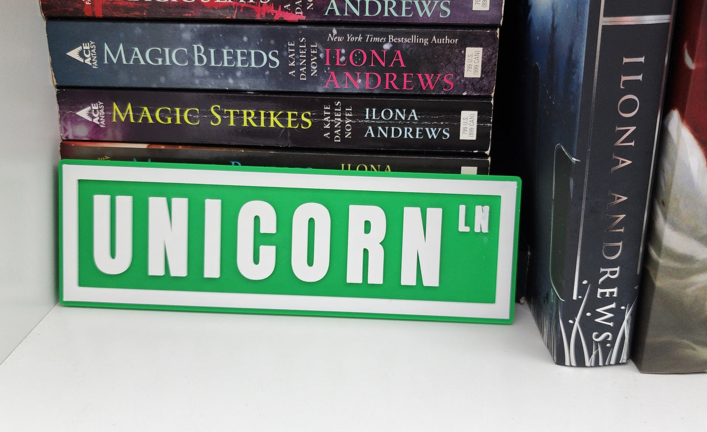 3D Printed PLA Unicorn Lane Street Sign