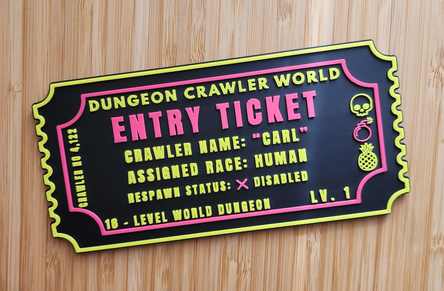 3D Printed PLA DCC Ticket Sign