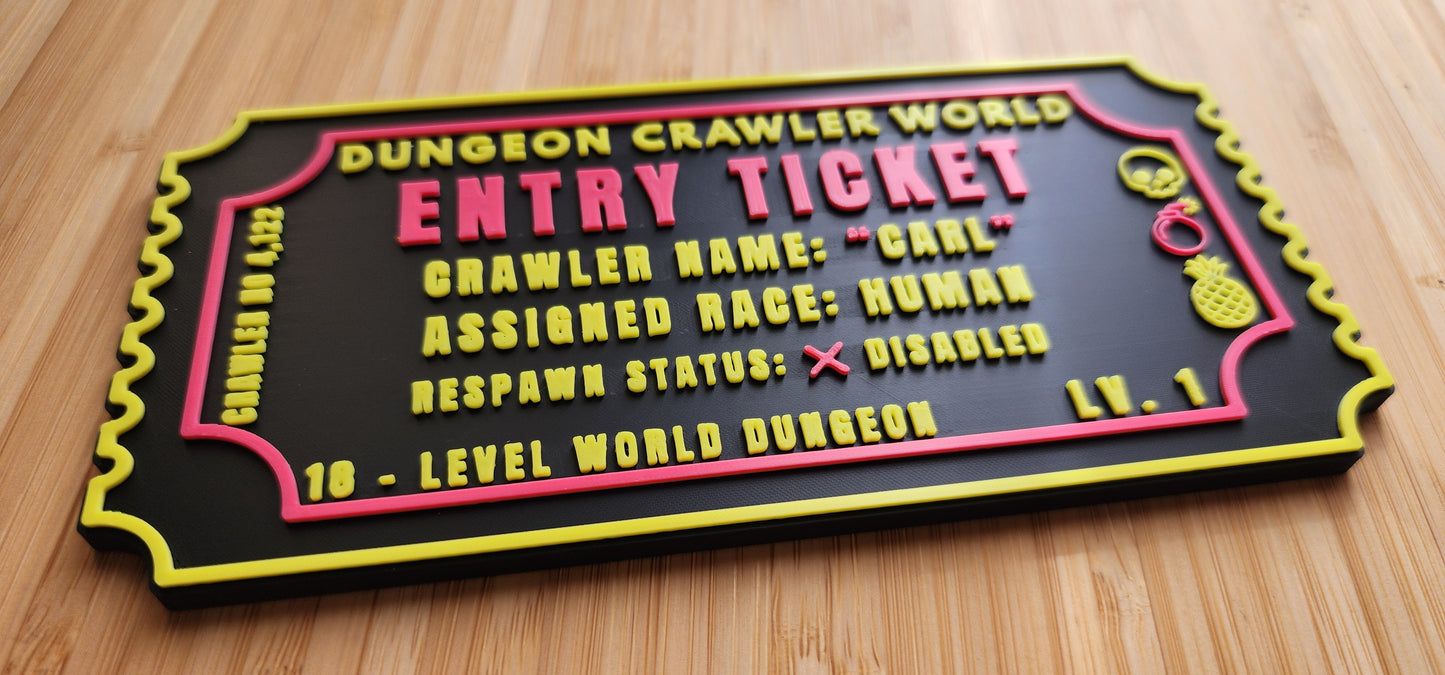 3D Printed PLA DCC Ticket Sign