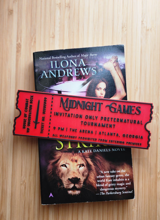3D Printed PLA Midnight Games Ticket Sign