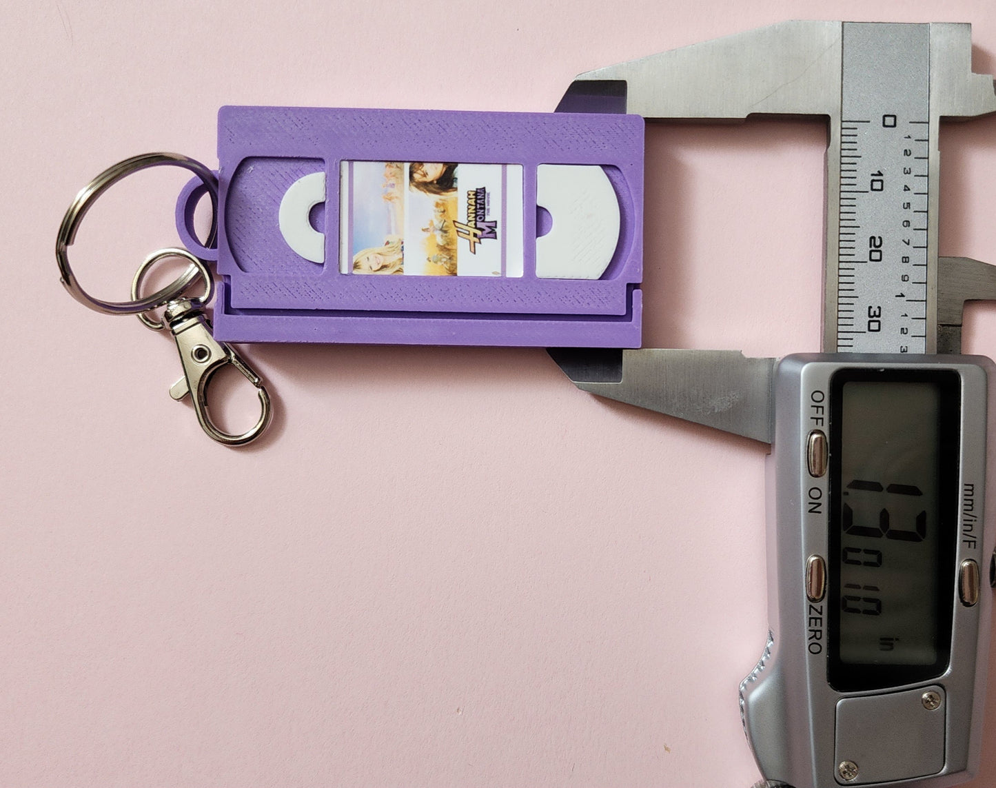 2" 3D Printed HM Miniature VHS Keychain | 80s 90s Nostalgia For Birthday Gift Party Favor | Clip on Backpack Purse Keys