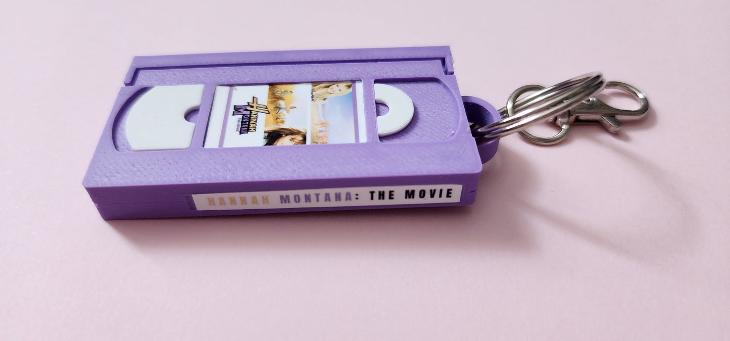 2" 3D Printed HM Miniature VHS Keychain | 80s 90s Nostalgia For Birthday Gift Party Favor | Clip on Backpack Purse Keys