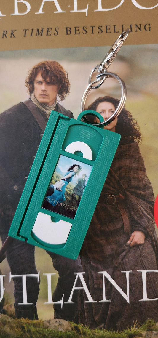 2" 3D Printed Time Traveler Miniature VHS Keychain | 80s 90s Nostalgia For Birthday Gift Party Favor