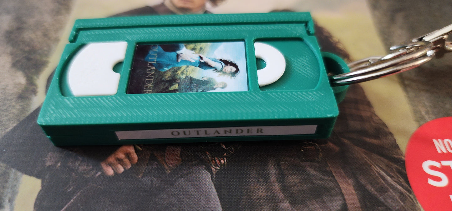 2" 3D Printed Time Traveler Miniature VHS Keychain | 80s 90s Nostalgia For Birthday Gift Party Favor