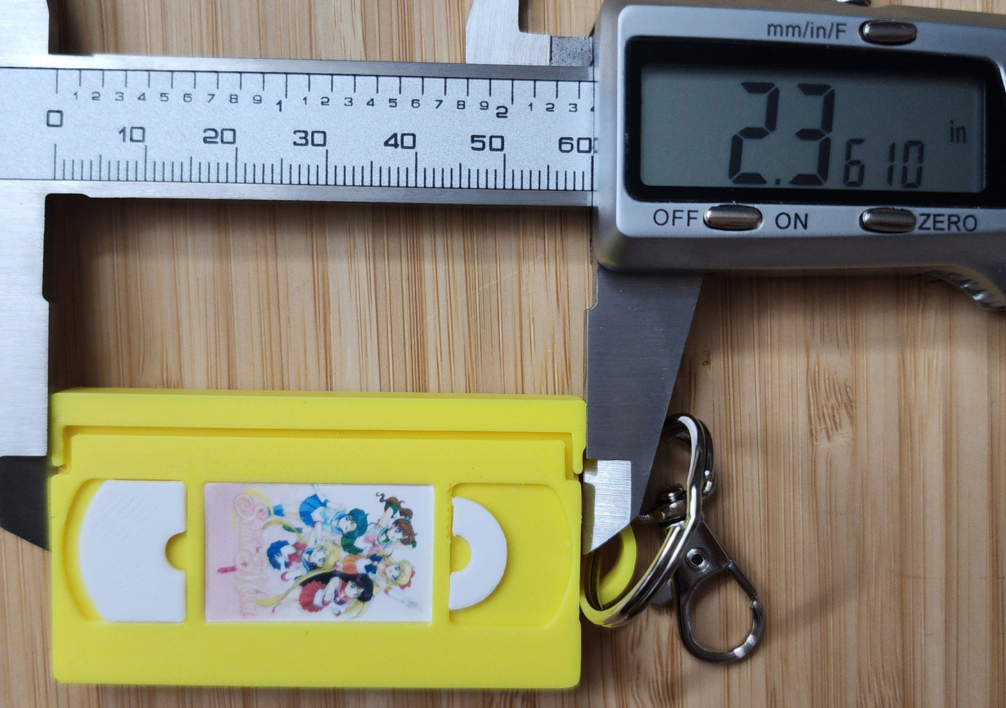 2" 3D Printed Celestial Girls Miniature VHS Keychain | 80s 90s Nostalgia For Birthday Gift Party Favor