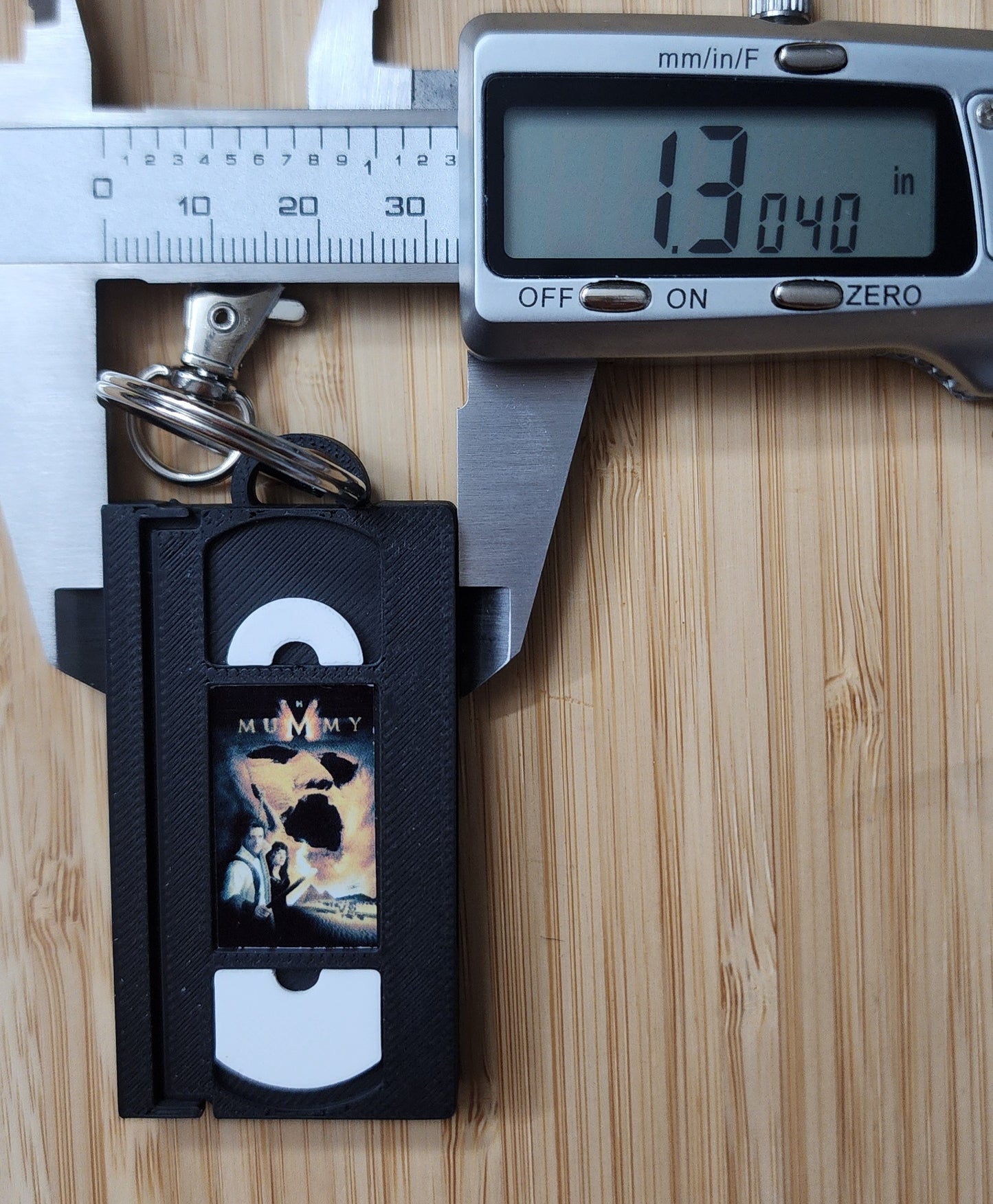 2" 3D Printed Mummy Miniature VHS Keychain | 80s 90s Nostalgia For Birthday Gift Party Favor