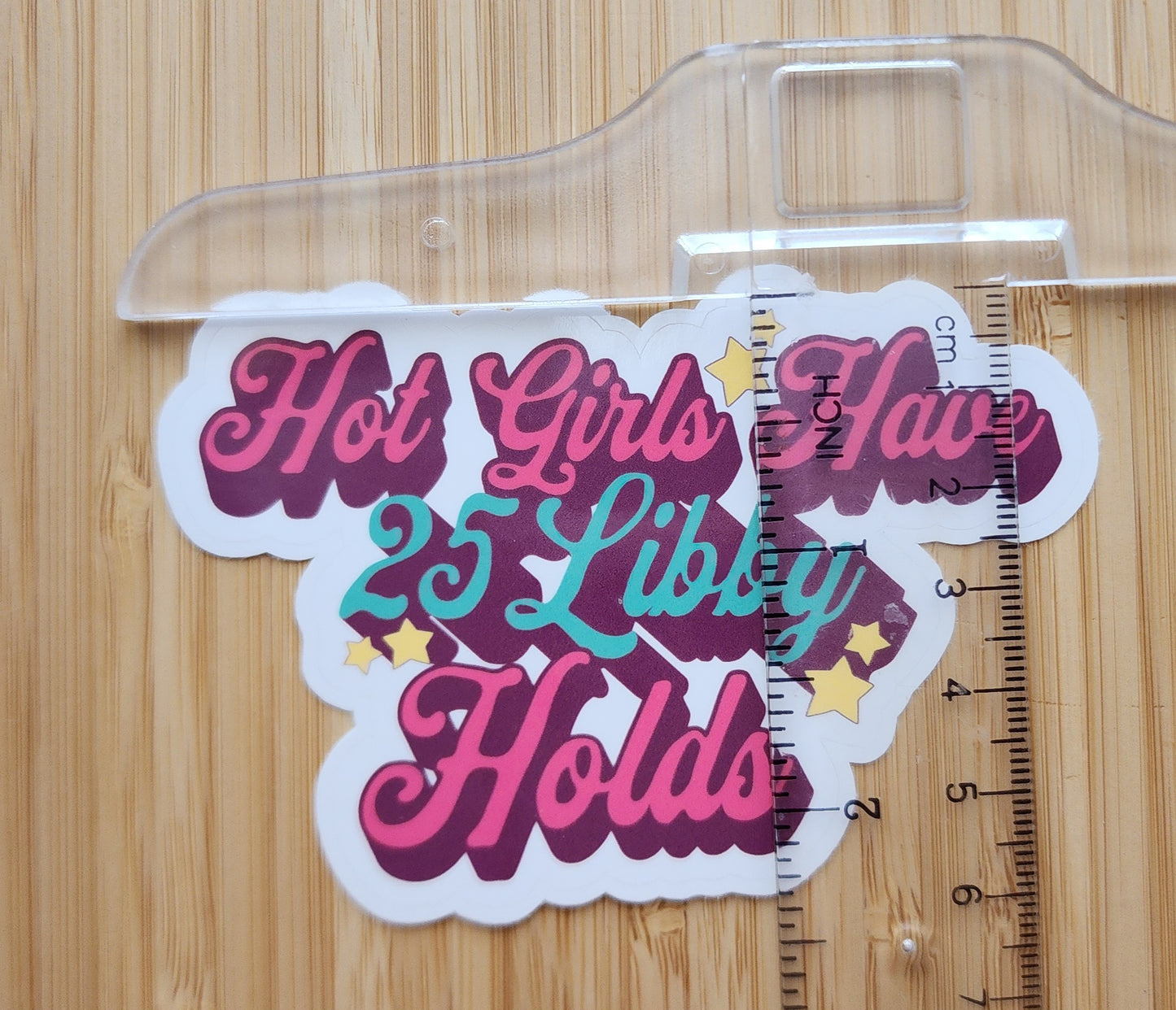Libby Holds Sticker