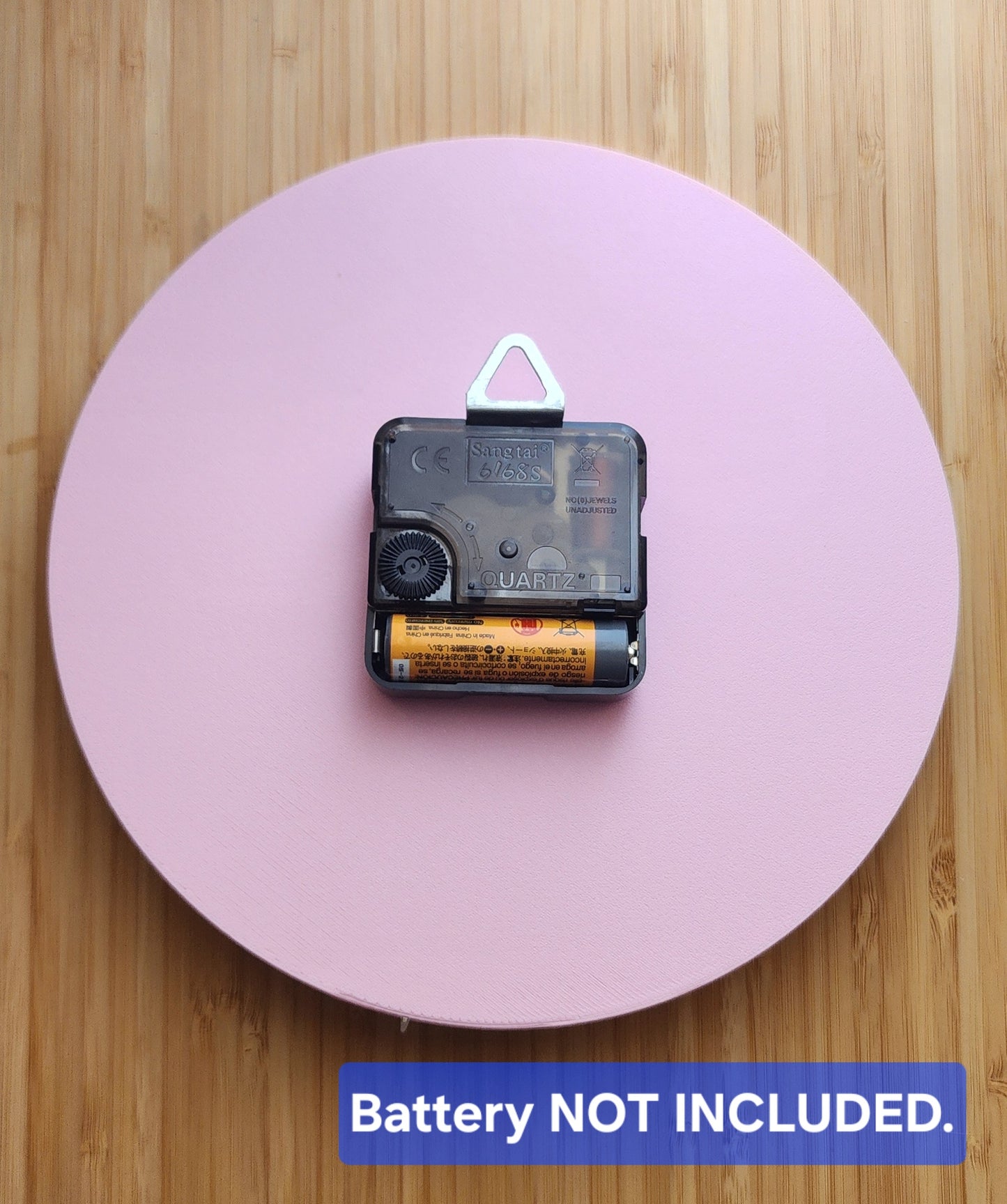 7" 3D Printed PLA Pink Cake Analog Clock (Battery not included)