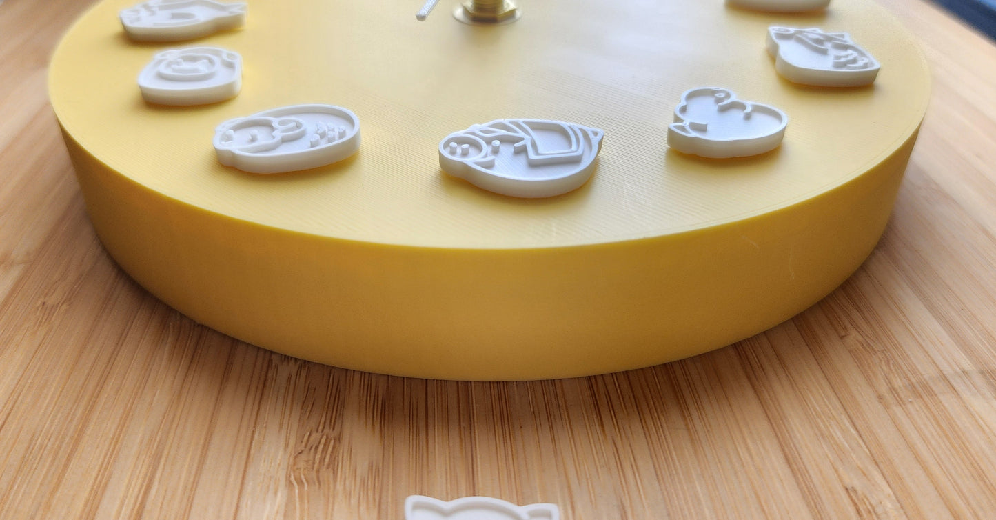 6.5" 3D Printed Fruba Zodiac Analog Clock (Battery NOT INCLUDED)