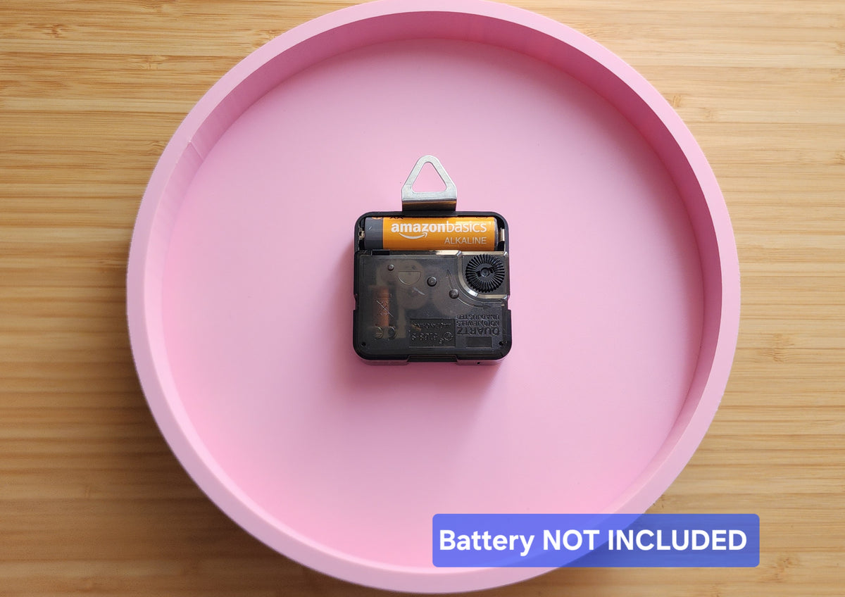 8" 3D Printed PLA Pink Cake Analog Clock (Battery not included)