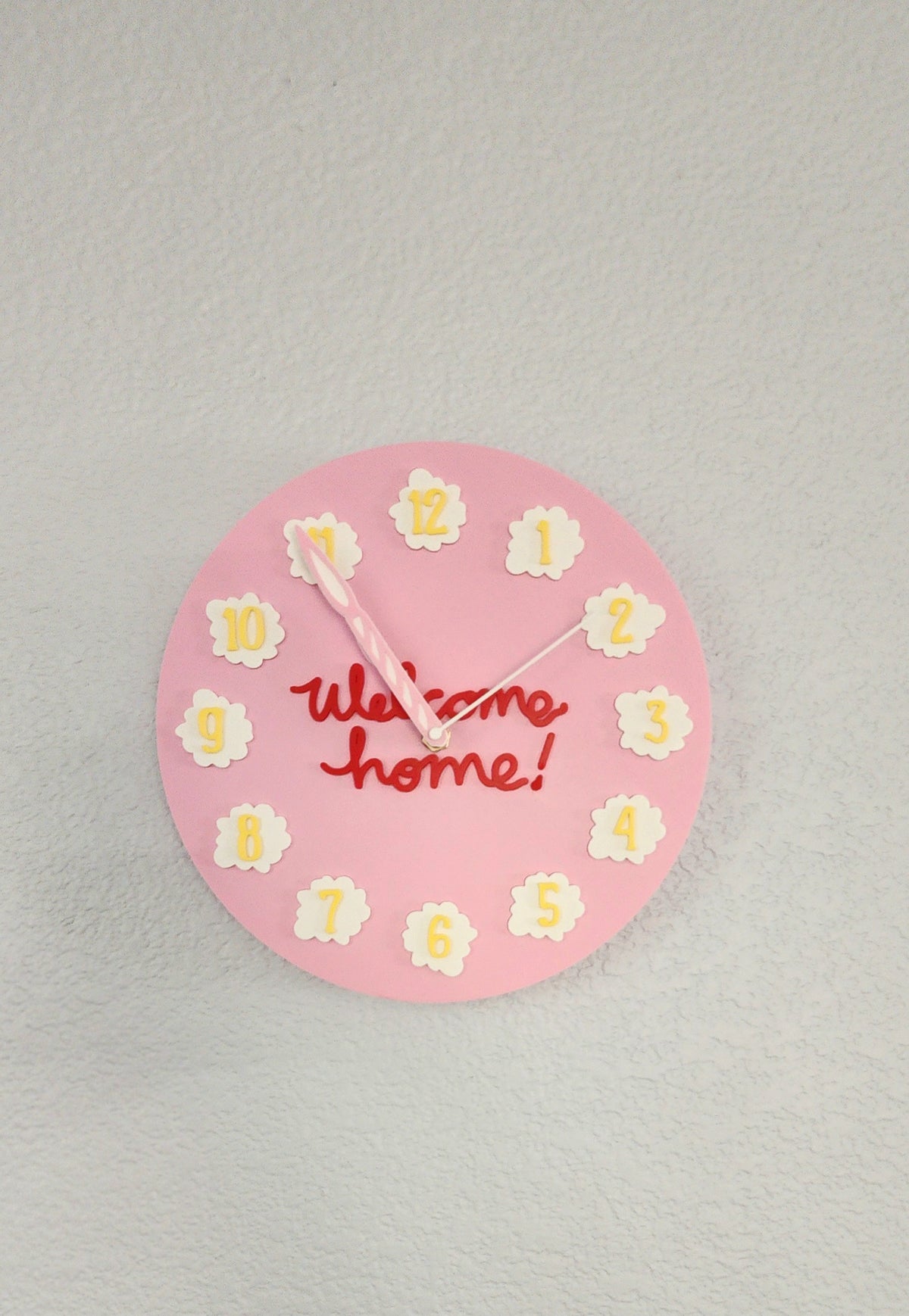 8" 3D Printed PLA Pink Cake Analog Clock (Battery not included)