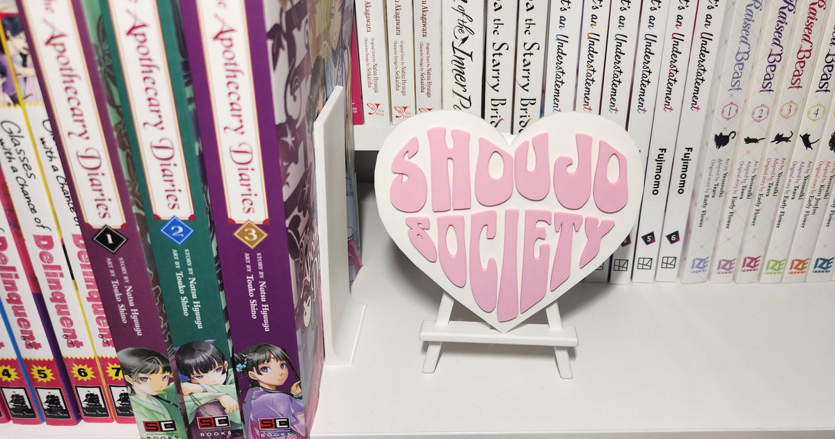 4" 3D Printed Mini Shoujo Society Heart Sign with Easel