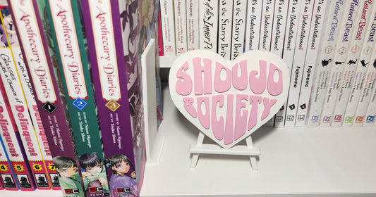 4" 3D Printed Mini Shoujo Society Heart Sign with Easel