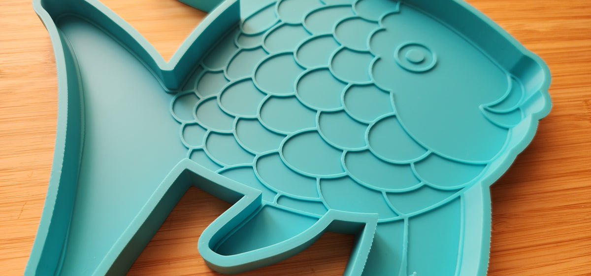 Blue Fish Sensory Tray | 3D Printed PLA | 3D Printed PLA | Educational Kinder Home Schooling Fine Motor Skill Montessori Toddler Counting