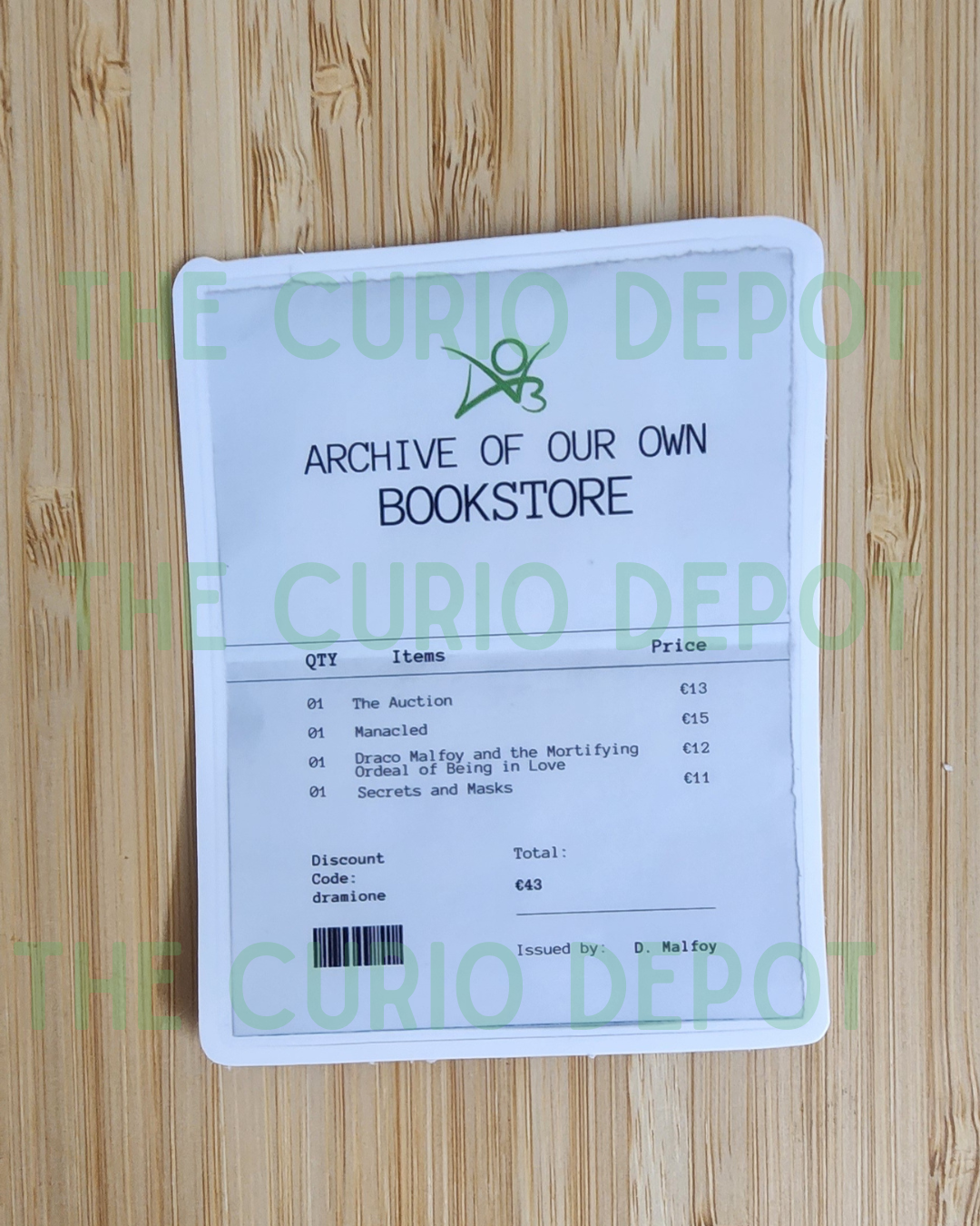 Dramione Receipt Sticker