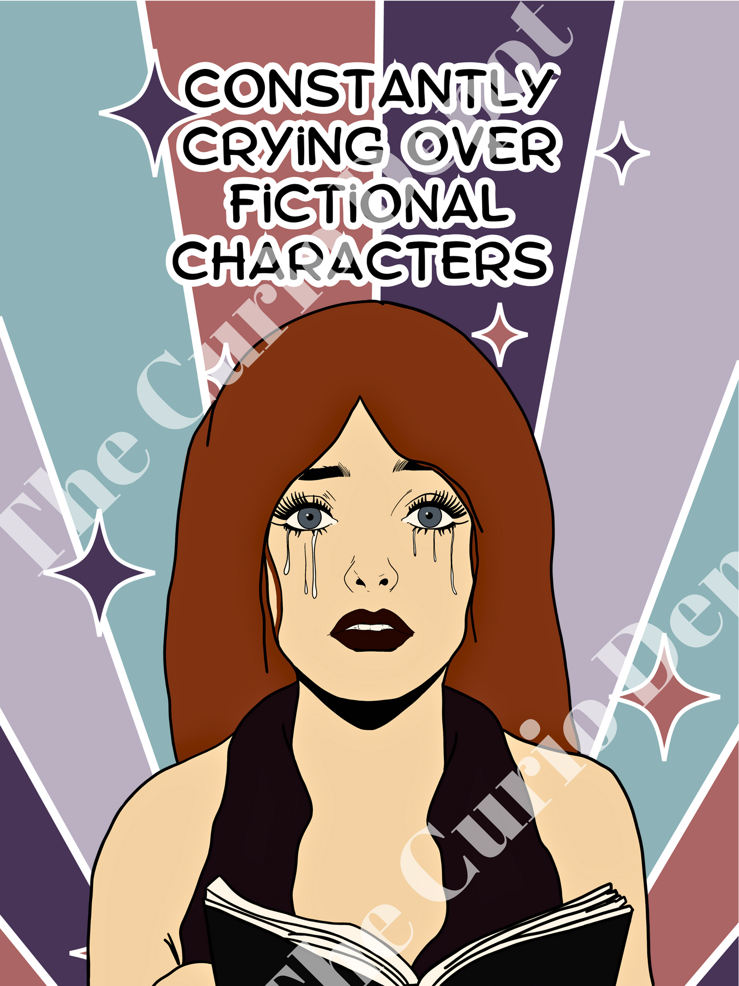 DIGITAL Dark Crying over Fictional Characters Print