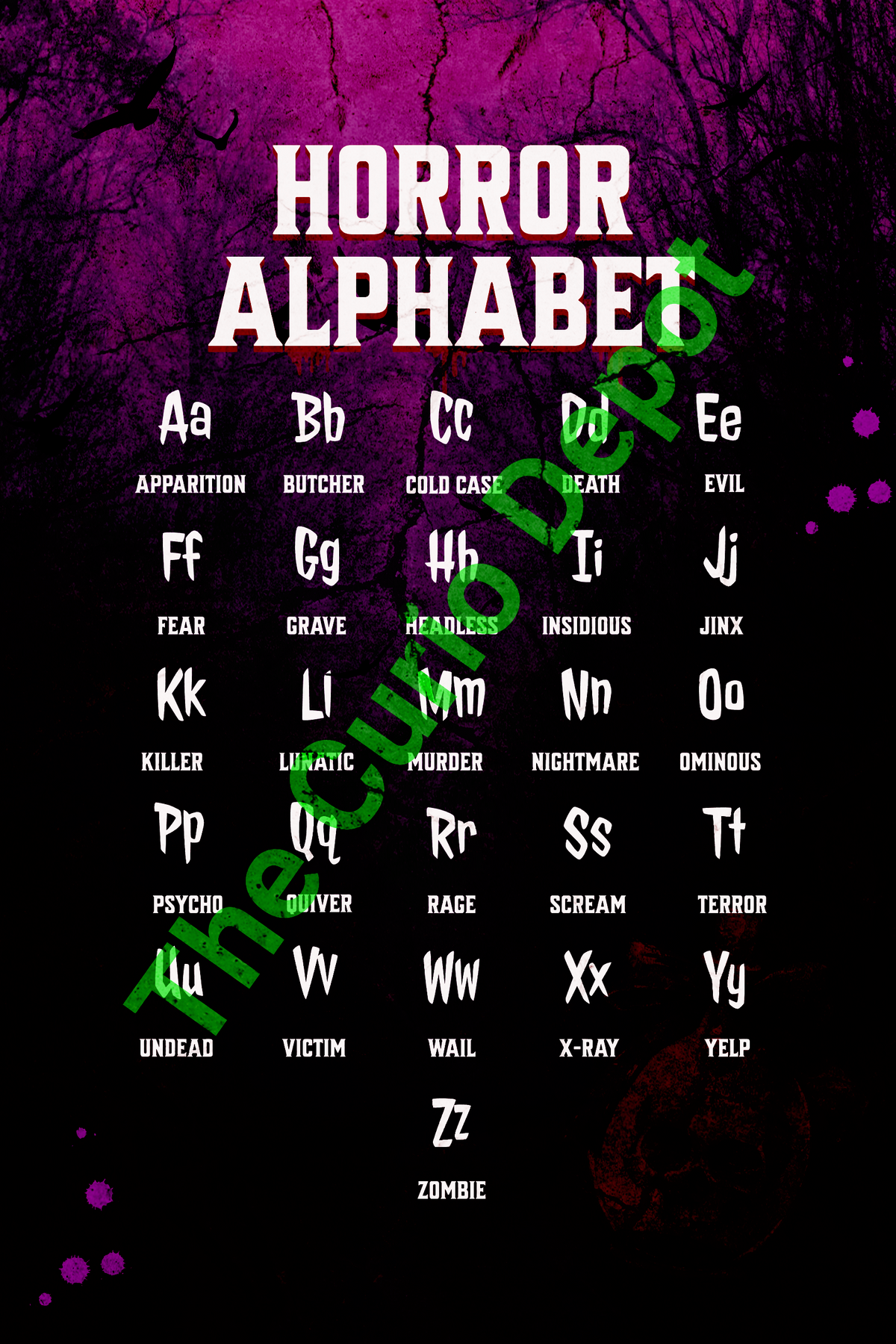 Horror Letter R Horror Alphabet – curiodepot
