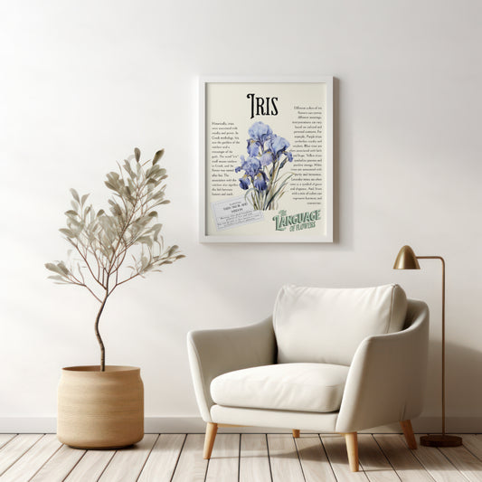 DIGITAL Iris Flower Print
