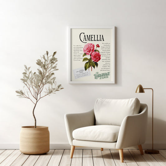 DIGITAL Camellia Flower Print