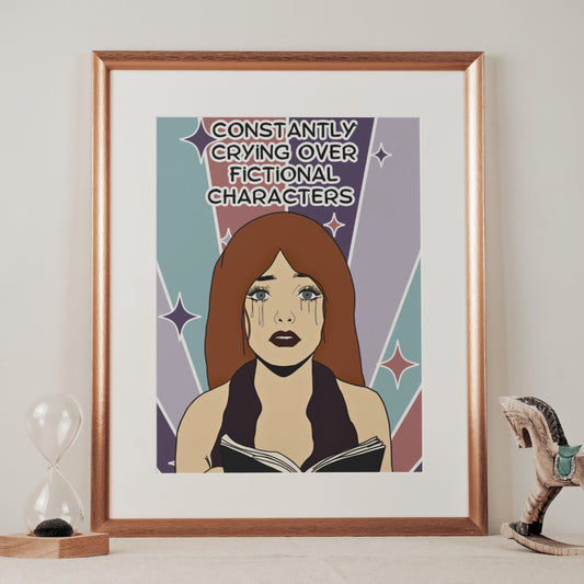 DIGITAL Dark Crying over Fictional Characters Print