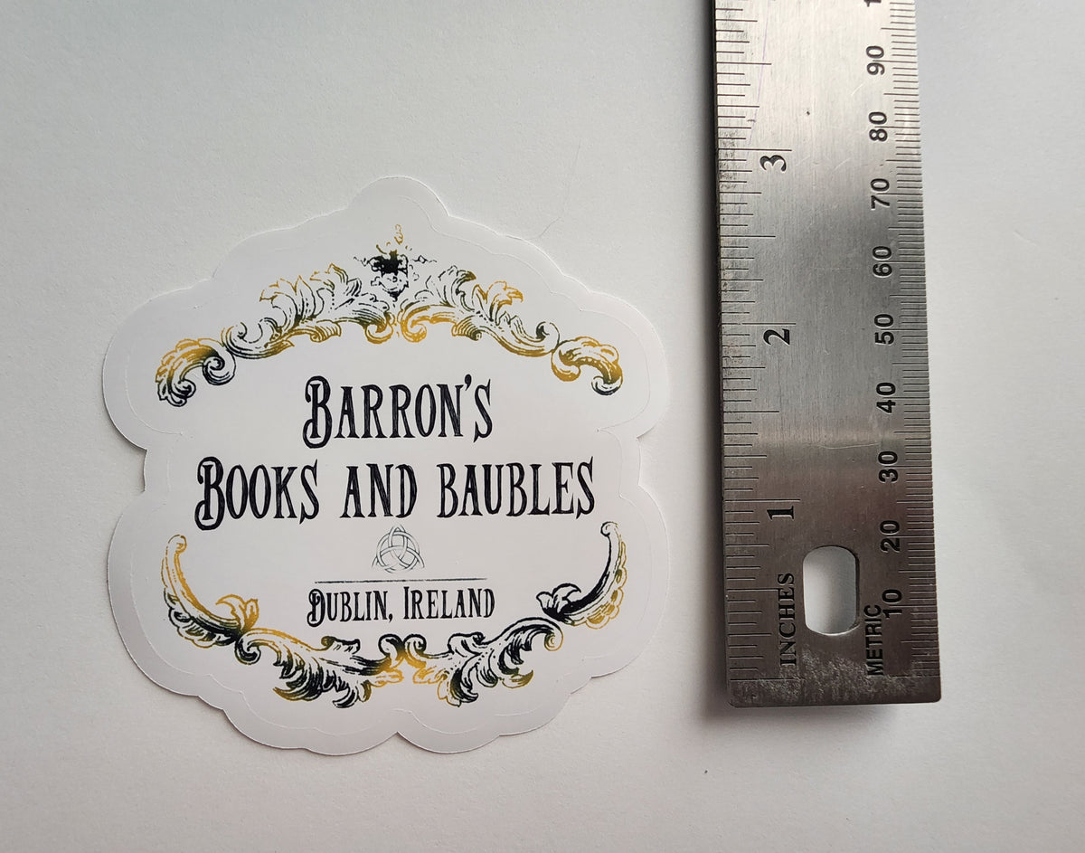 Barron Sticker Barron Books and Baubles Sticker – curiodepot